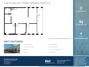 14525 Valley View Ave, Santa Fe Springs, CA à louer Plan d’étage- Image 1 de 1