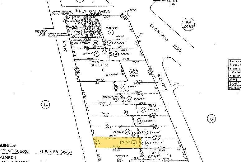 1814 Grismer Ave, Burbank, CA à vendre - Plan cadastral - Image 2 de 37