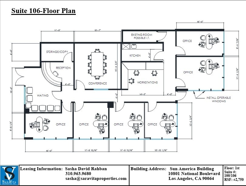 10801 National Blvd, Los Angeles, CA for lease Floor Plan- Image 1 of 14
