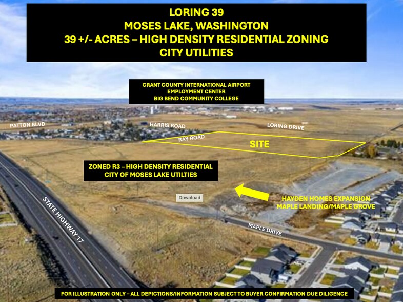 0000 Harris Road NE & Ray Road NE, Moses Lake, WA à vendre - Photo du bâtiment - Image 3 de 7