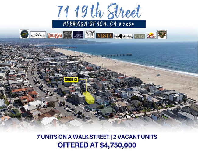 Plus de détails pour 71 19th St, Hermosa Beach, CA - Multi-résidentiel à vendre