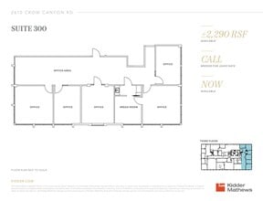 2610 Crow Canyon Rd, San Ramon, CA à louer Plan d’étage- Image 1 de 2