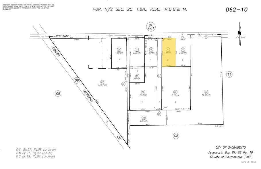 8732 Fruitridge Rd, Sacramento, CA for lease - Plat Map - Image 2 of 32