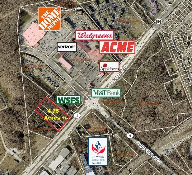 1014 Elkton Rd, Newark, DE à vendre - Aérien - Image 2 de 8