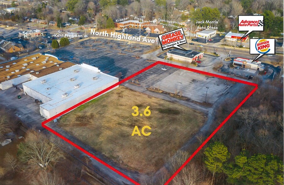 2129 N Highland Ave, Jackson, TN à vendre - Aérien - Image 2 de 3