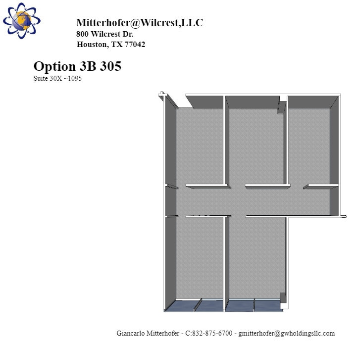 800 Wilcrest Dr, Houston, TX for lease Floor Plan- Image 1 of 1