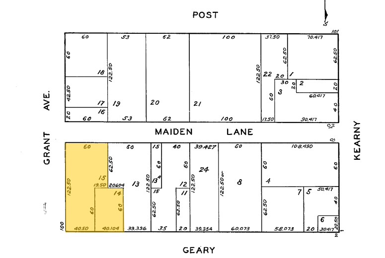77 Maiden Ln, San Francisco, CA à louer - Plan cadastral - Image 2 de 9