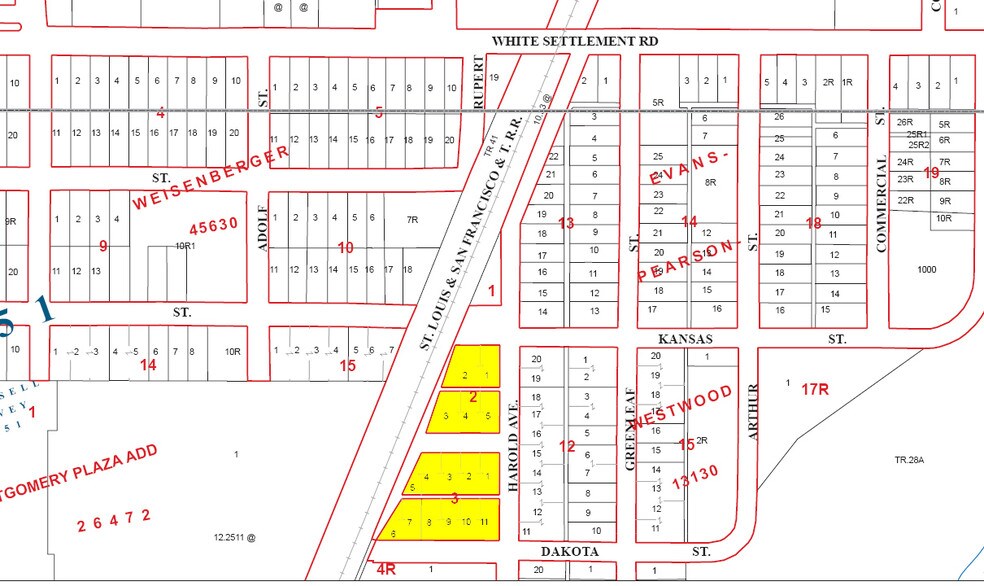 350 Harrold St, Fort Worth, TX à vendre - Plan cadastral - Image 2 de 4