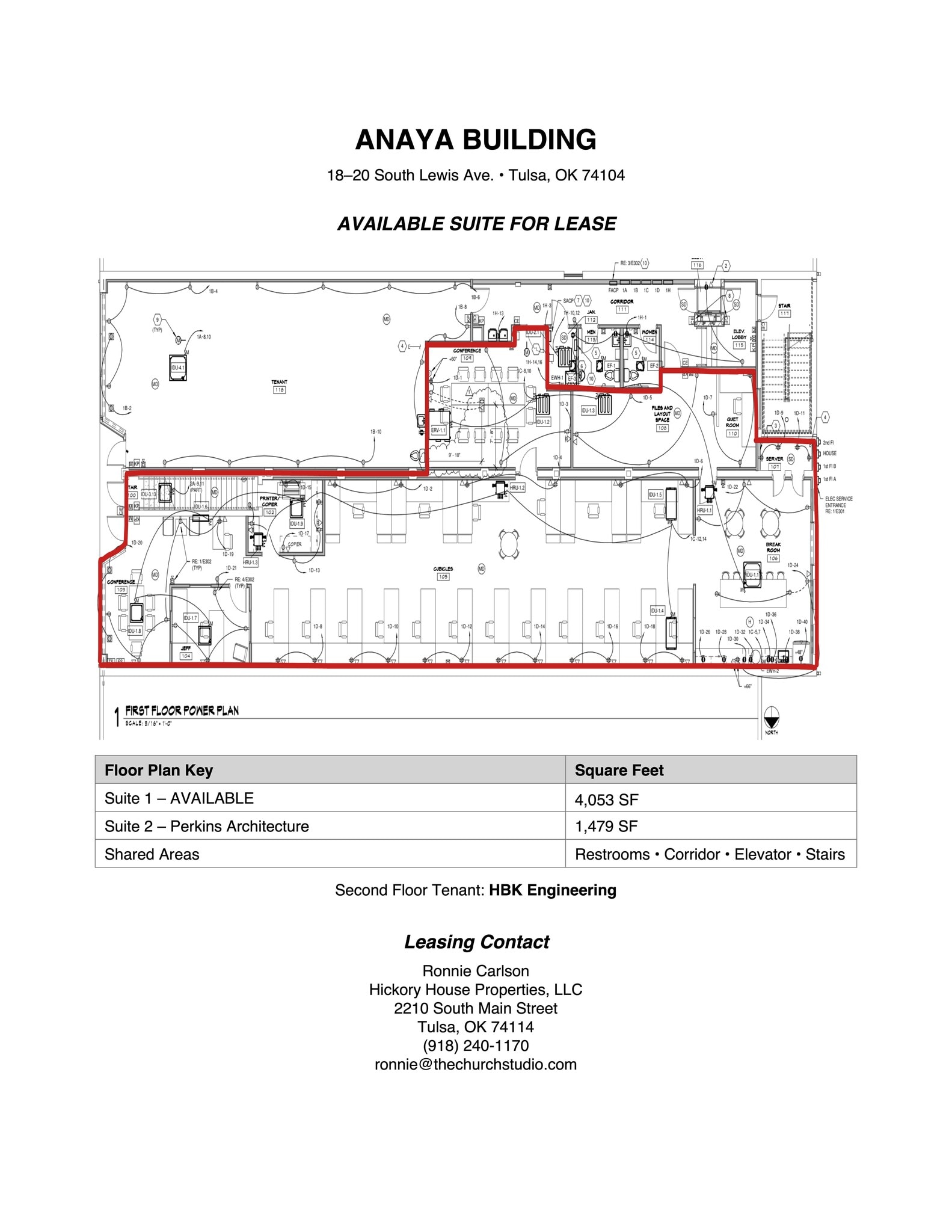 16-20 S Lewis Ave, Tulsa, OK for lease Site Plan- Image 1 of 1