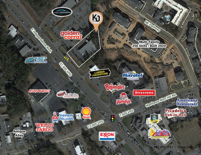 10043 E Independence Blvd, Matthews, NC à louer - Photo du bâtiment - Image 3 de 5