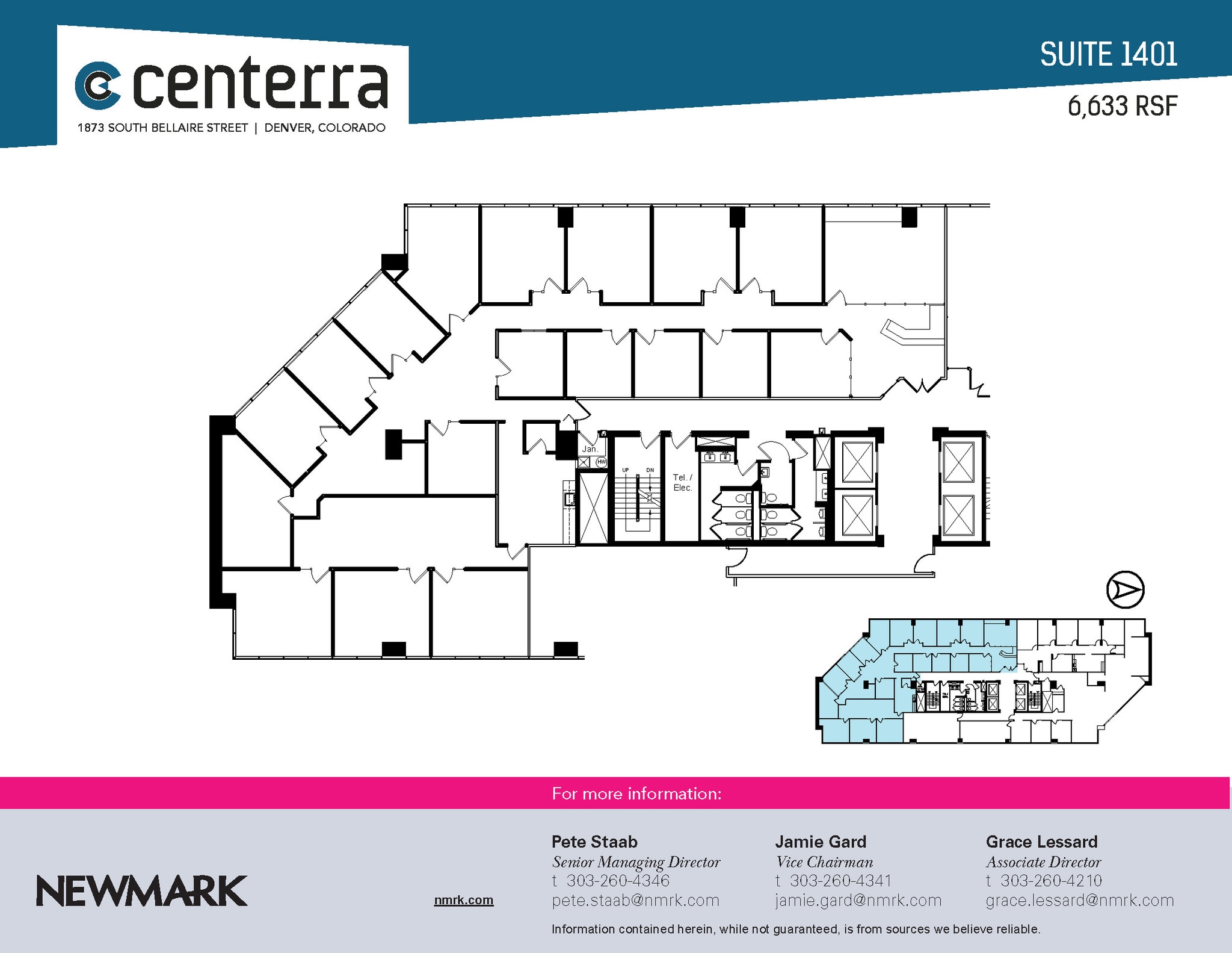 1873 S Bellaire St, Denver, CO à louer Plan d’étage- Image 1 de 2