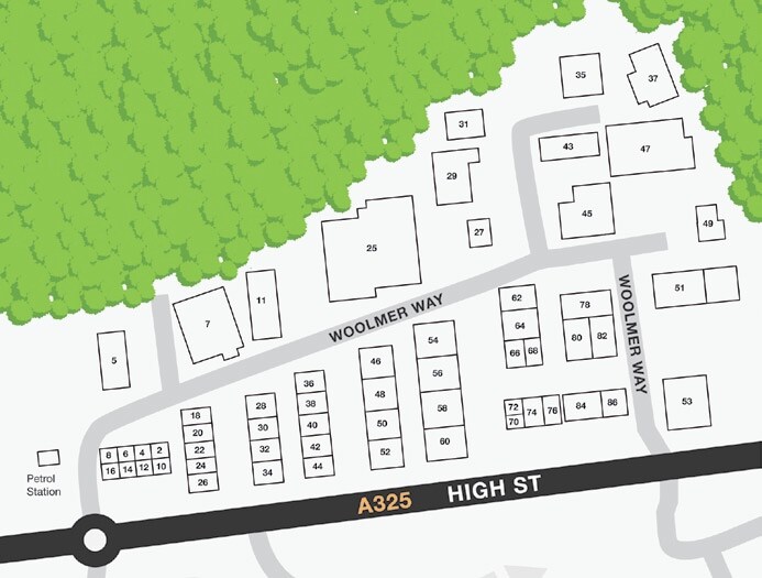 Woolmer Way, Bordon à louer Plan de site- Image 1 de 3