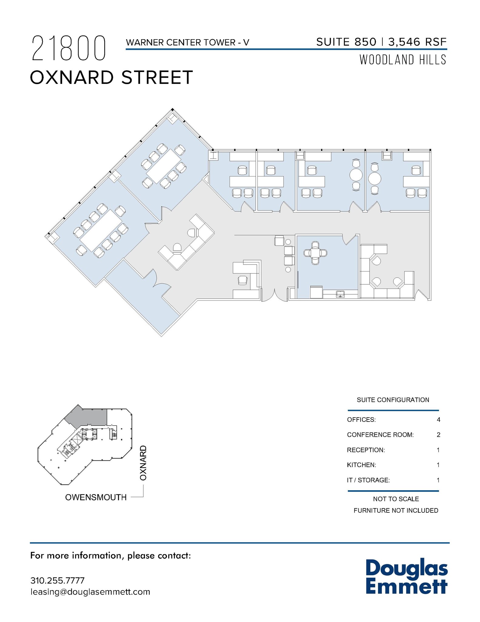 21800 Oxnard St, Woodland Hills, CA à louer Plan d’étage- Image 1 de 1