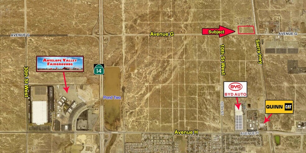 Avenue G, Lancaster, CA for sale - Aerial - Image 2 of 3