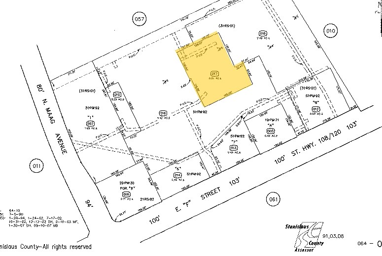 1570 E F St, Oakdale, CA à louer - Plan cadastral - Image 2 de 2