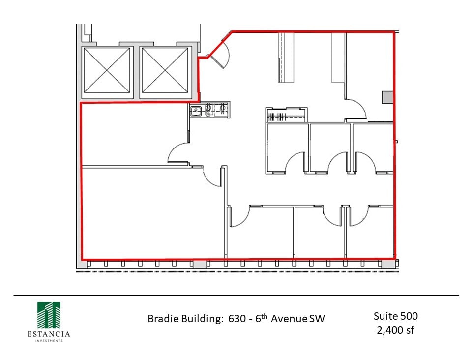630 6th Ave SW, Calgary, AB for lease Floor Plan- Image 1 of 7