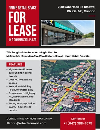 Plus de détails pour 2130 Robertson Rd, Ottawa, ON - Commerce de détail à louer