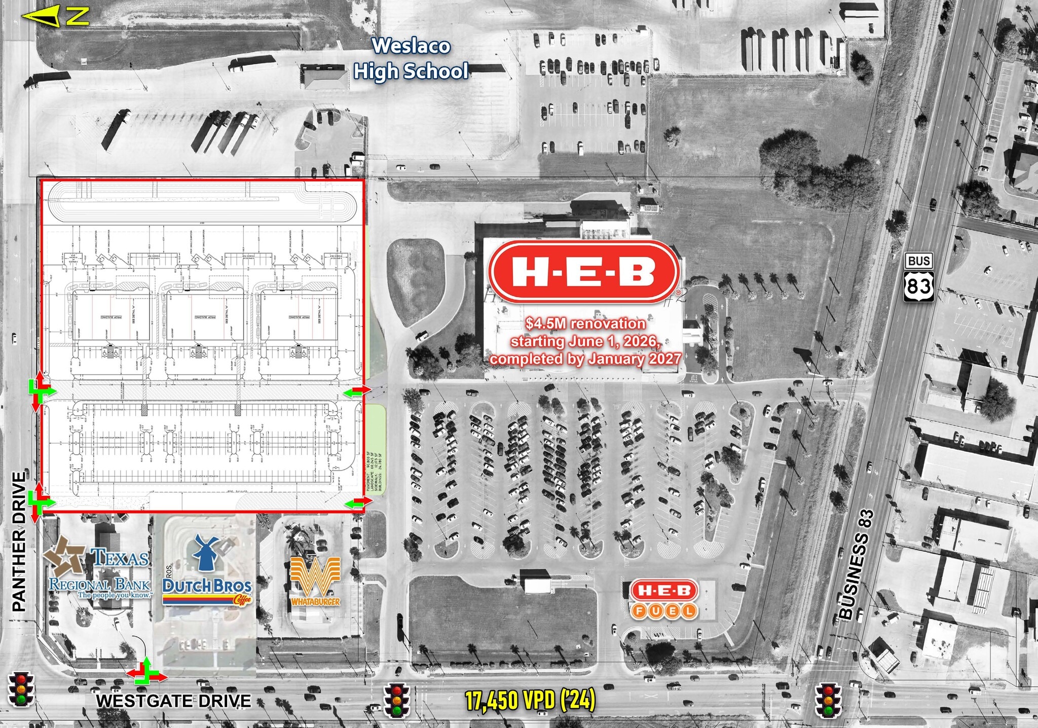 NEQ of Westgate & Business 83, Weslaco, TX for lease Site Plan- Image 1 of 9