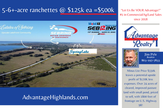 Plus de détails pour 516 US-98, Lorida, FL - Terrain à vendre