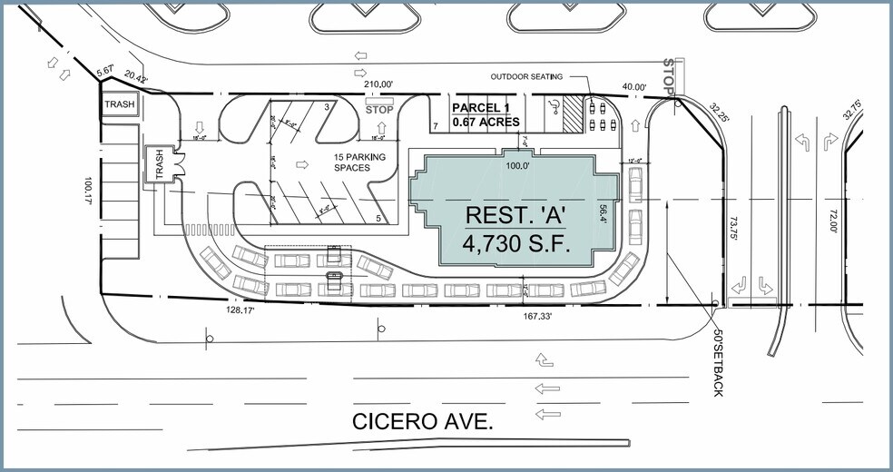 20994 Illinois 50, Matteson, IL à louer - Plan de site - Image 2 de 3