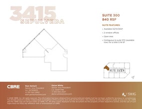 3415 S sepulveda Blvd, Los Angeles, CA à louer Plan d’étage- Image 2 de 2