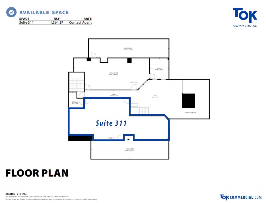 101 Park Ave, Idaho Falls, ID à louer Plan d’étage- Image 1 de 2