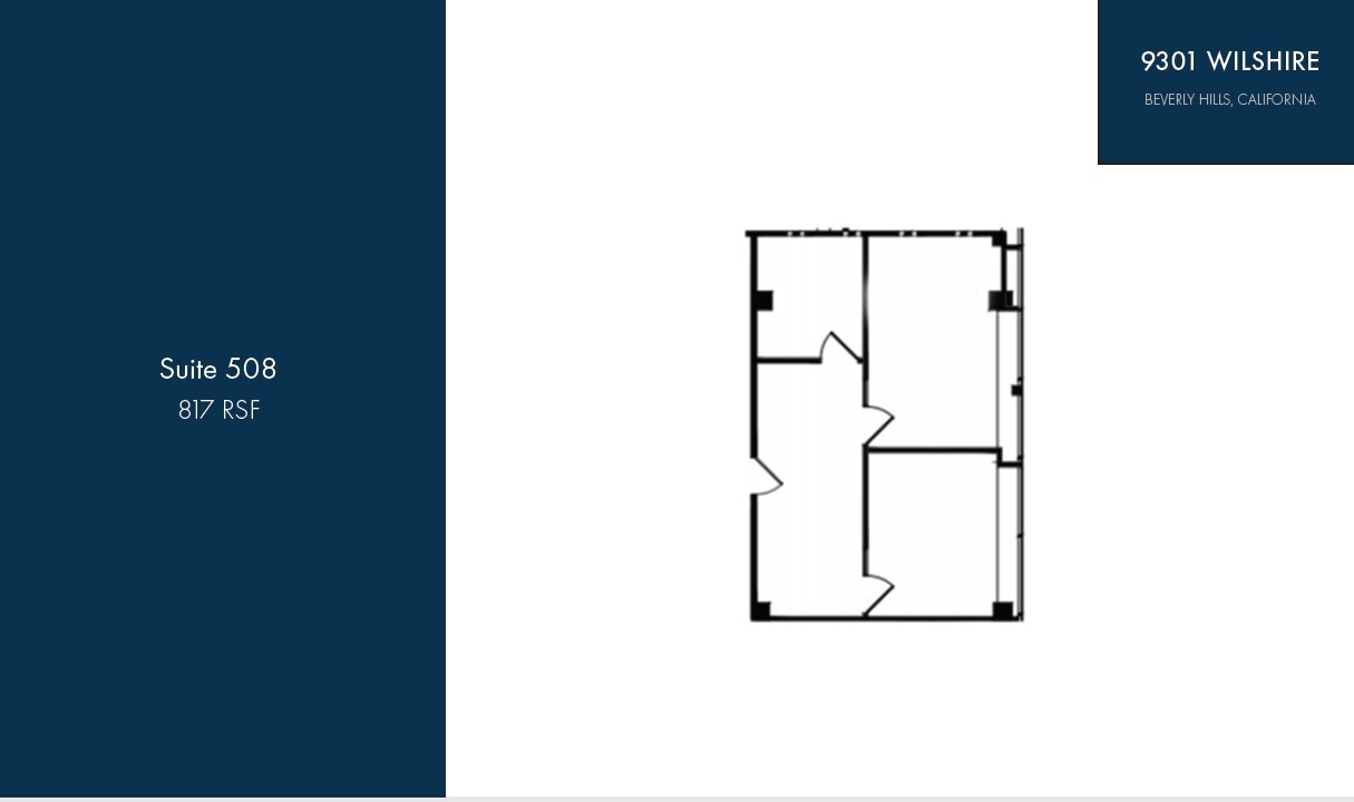 9301 Wilshire Blvd, Beverly Hills, CA à louer Plan d’étage- Image 1 de 1