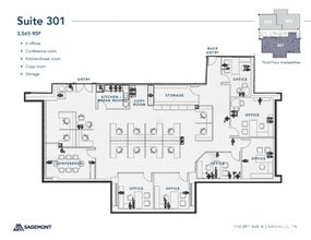 110 29th Ave N, Nashville, TN à louer Plan d’étage- Image 1 de 1