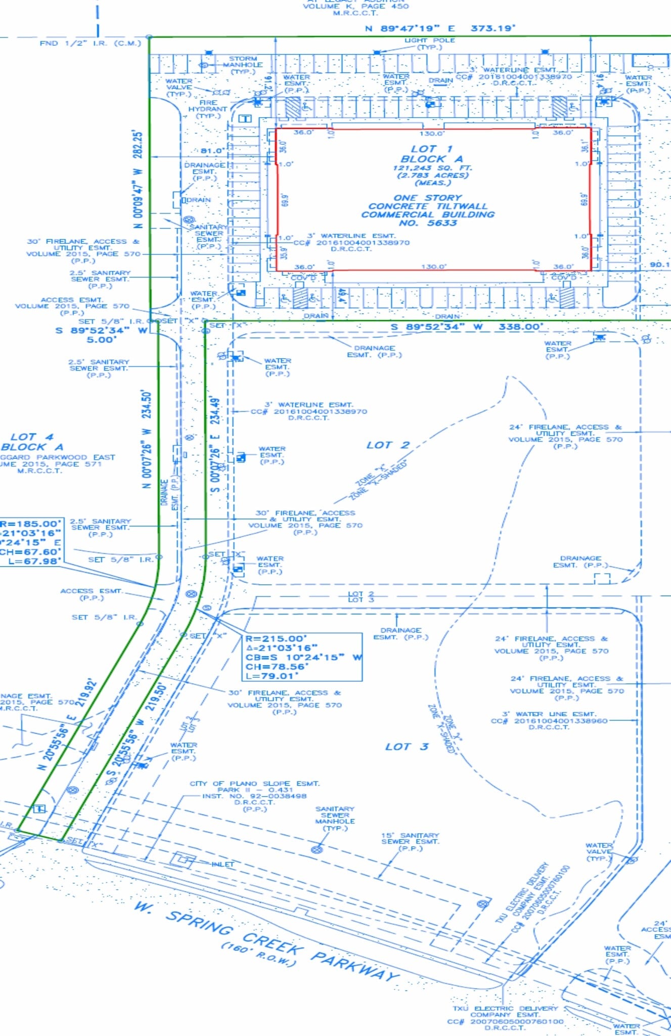 5625-5633 W Spring Creek Pky, Plano, TX for lease Plat Map- Image 1 of 2