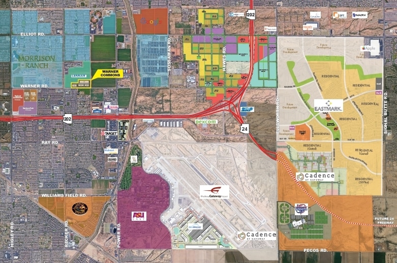4230 E Warner Rd, Gilbert, AZ for lease - Aerial - Image 2 of 5