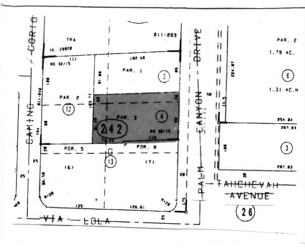 1109-1117 N Palm Canyon Dr, Palm Springs, CA for lease - Plat Map - Image 2 of 3