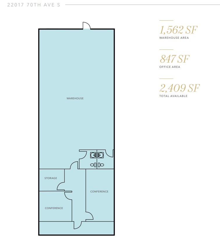 22017-22035 70th Ave S, Kent, WA à louer Plan d  tage- Image 1 de 1