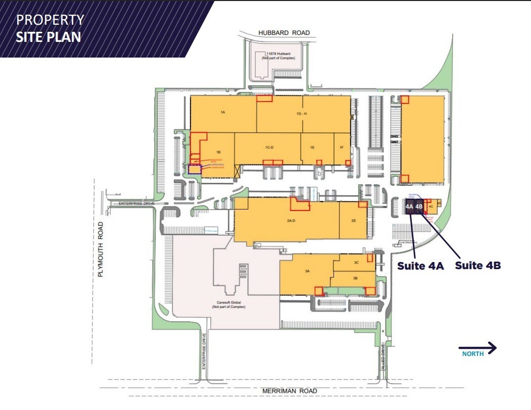 31758-31768 Enterprise Dr, Livonia, MI à louer Plan de site- Image 1 de 2