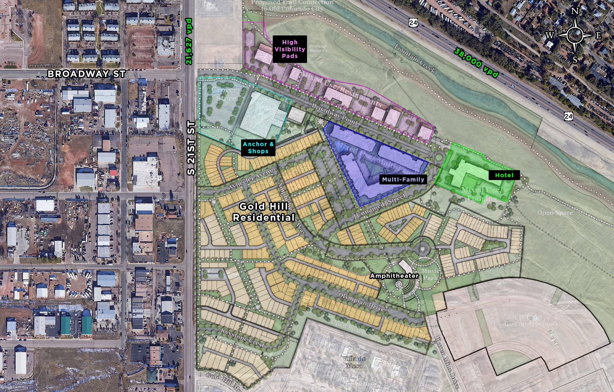 SEC of Highway 24 & 21st St, Colorado Springs, CO for lease Site Plan- Image 1 of 2