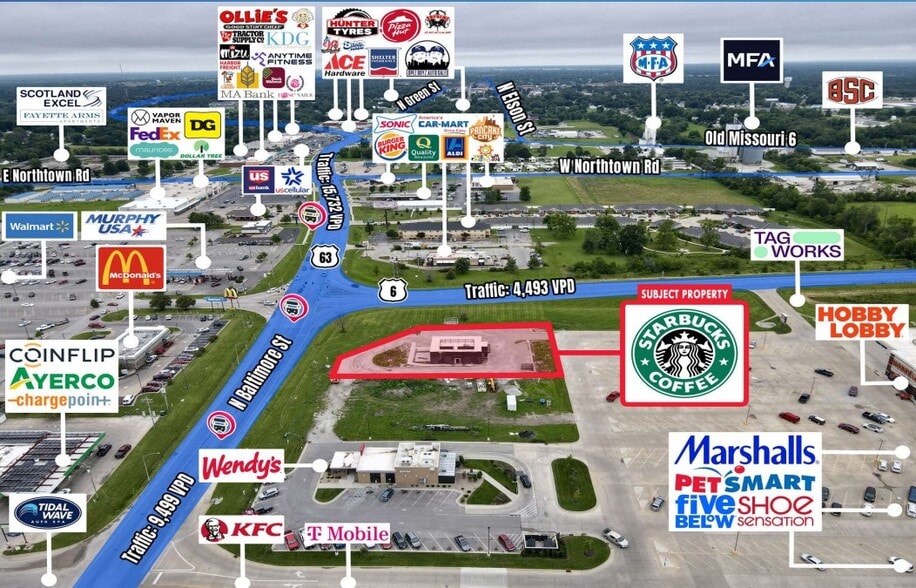 2301 N Baltimore St, Kirksville, MO for sale - Aerial - Image 2 of 4