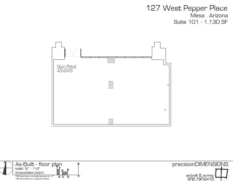 127 W Pepper Pl, Mesa, AZ for lease Floor Plan- Image 1 of 2