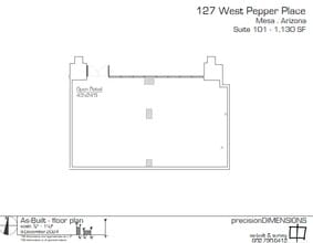 127 W Pepper Pl, Mesa, AZ for lease Floor Plan- Image 1 of 2