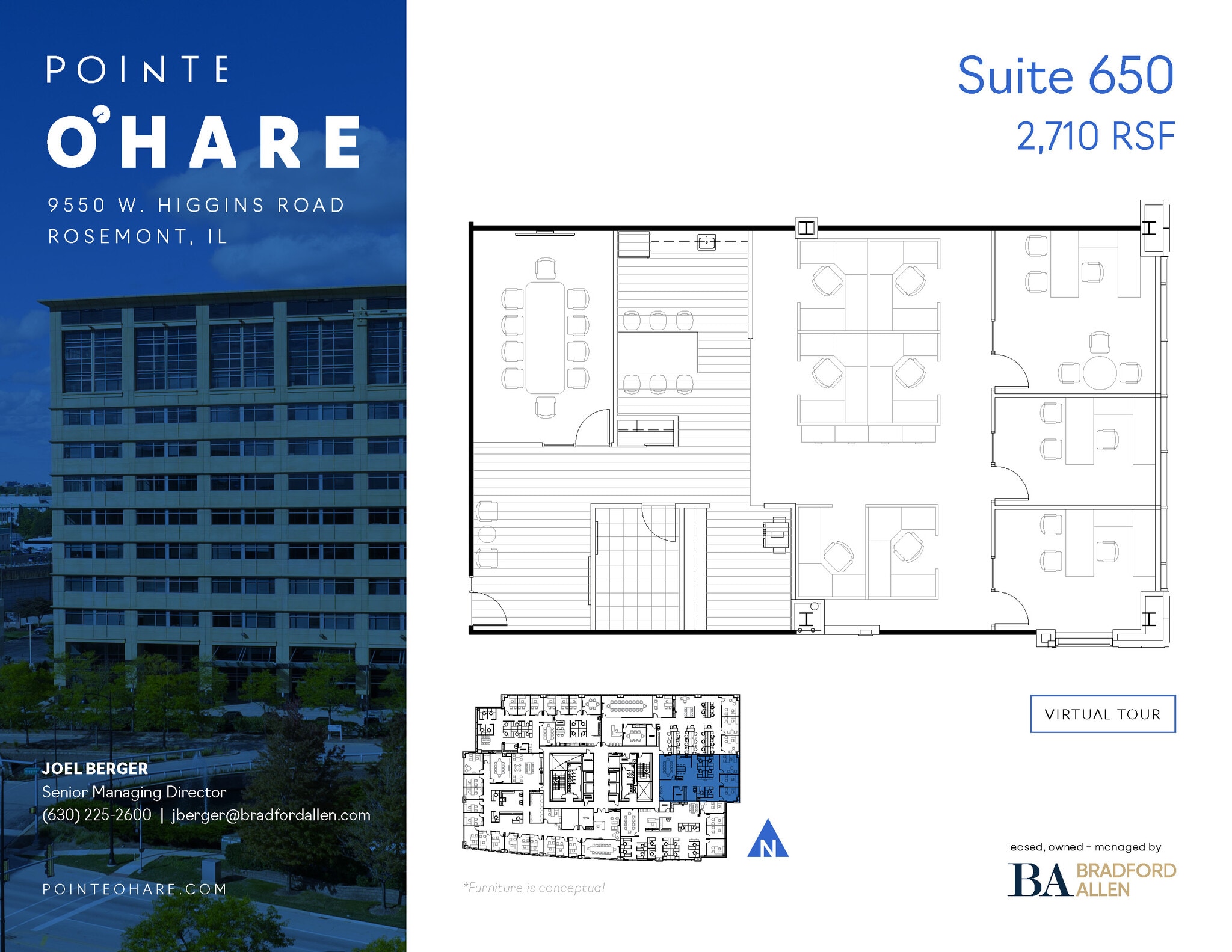 9550 W Higgins Rd, Rosemont, IL for lease Floor Plan- Image 1 of 1