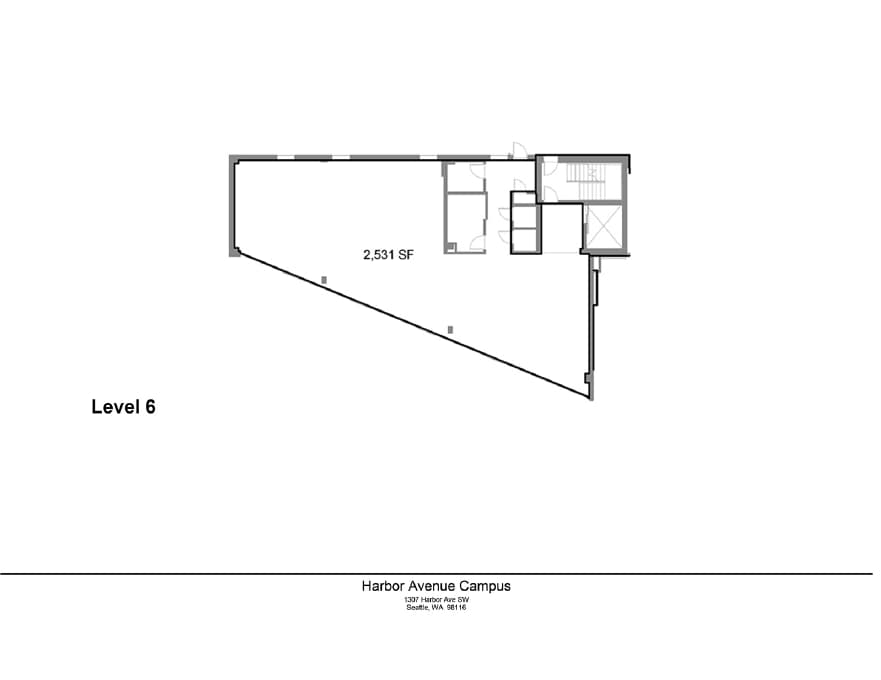 1307 Harbor Ave SW, Seattle, WA à louer Plan d’étage- Image 1 de 1