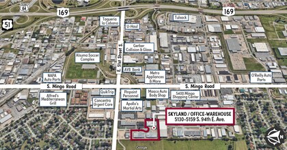 5130-5159 S 94th East Ave, Tulsa, OK - AÉRIEN Vue de la carte - Image1