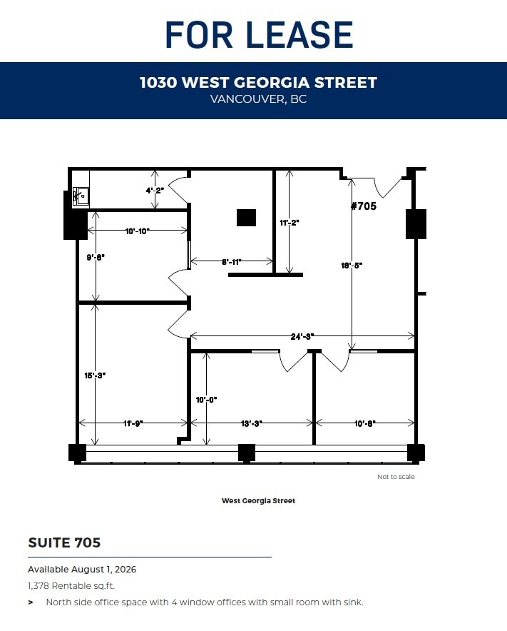 1030 W Georgia St, Vancouver, BC à louer Plan d’étage- Image 1 de 1