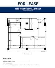 1030 W Georgia St, Vancouver, BC à louer Plan d’étage- Image 1 de 1