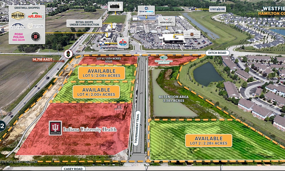 SR 32 and Ditch Rd, Westfield, IN for sale - Aerial - Image 3 of 3