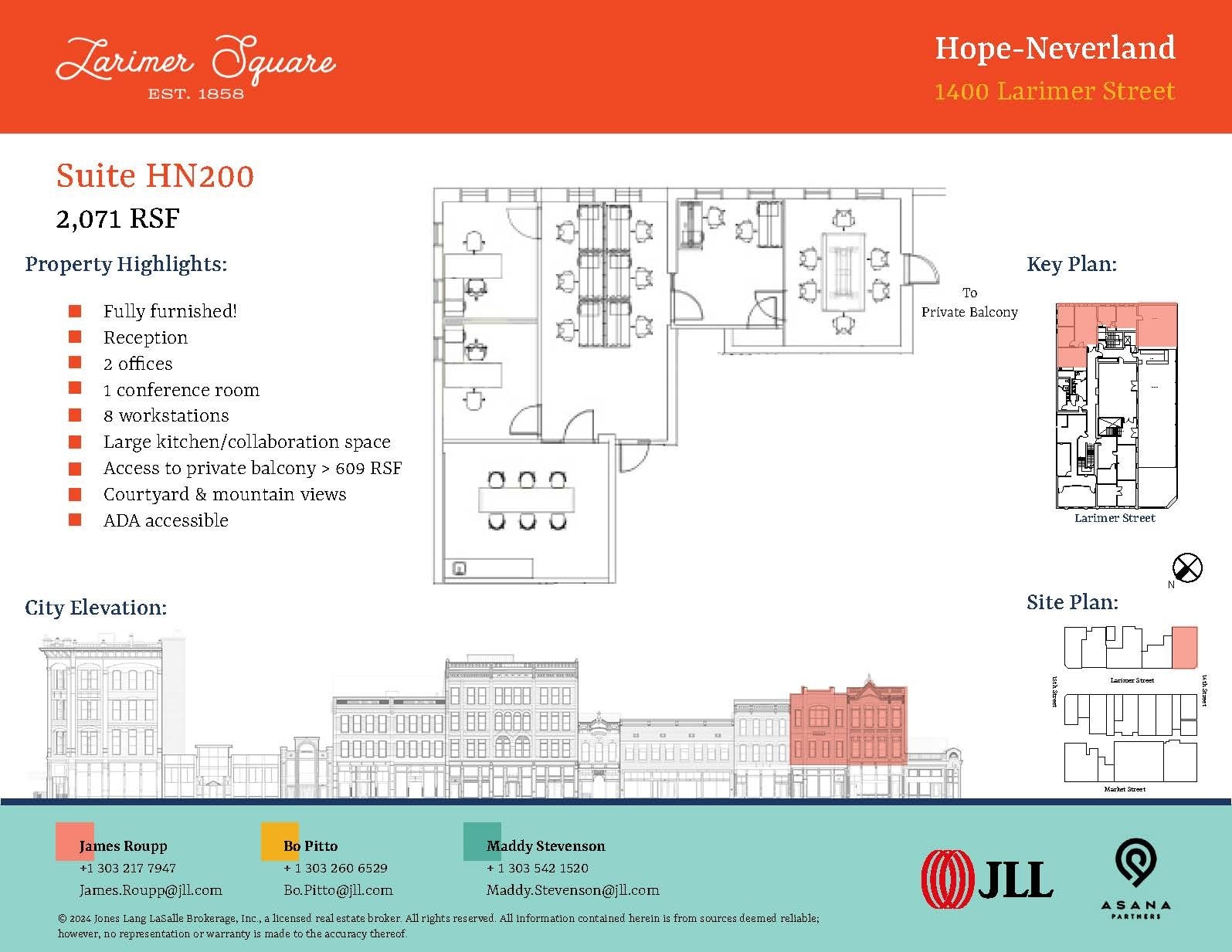 1400-1498 Larimer St, Denver, CO à louer Plan d’étage- Image 1 de 2