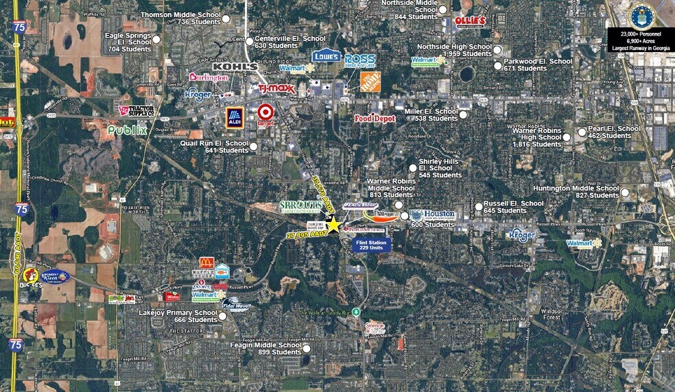 901 S Houston Lake Rd, Warner Robins, GA à louer - Aérien - Image 3 de 3