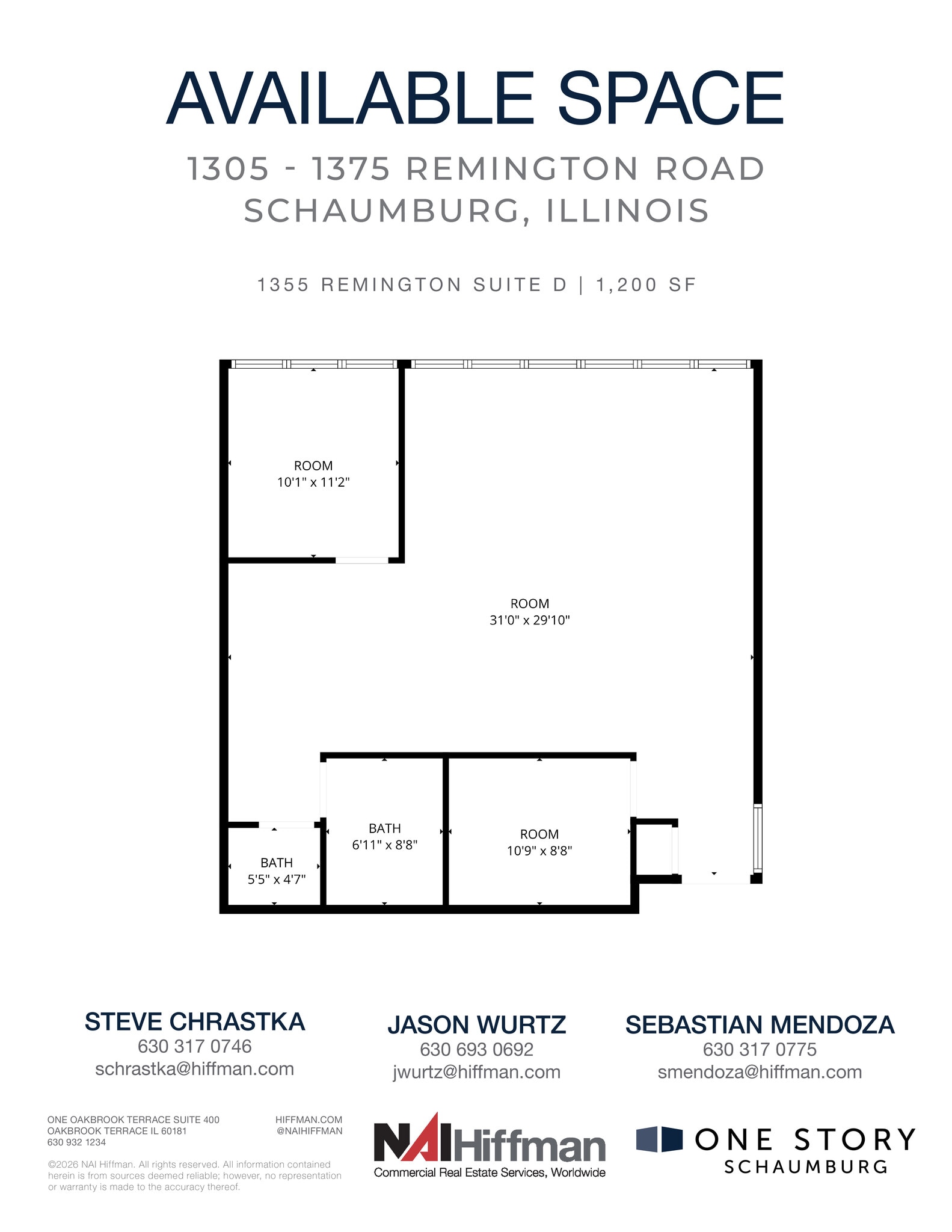 1305 Remington Rd, Schaumburg, IL for lease Floor Plan- Image 1 of 1