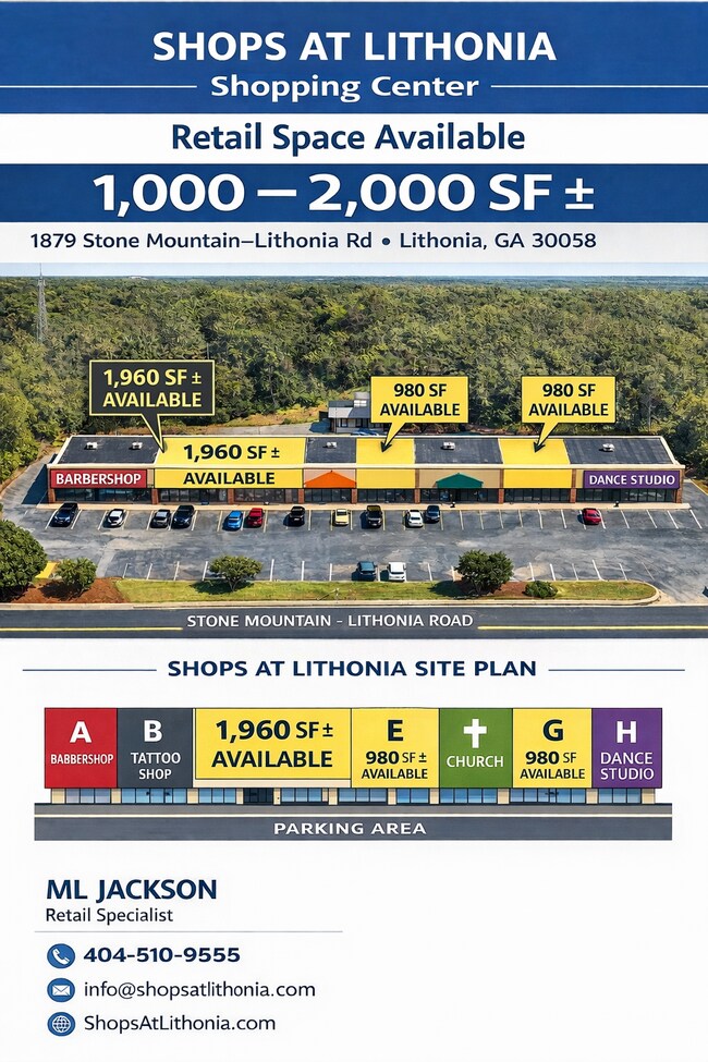 Plus de détails pour 1879 Stone Mountain Lithonia Rd, Lithonia, GA - Bureau/Commerce de détail à louer