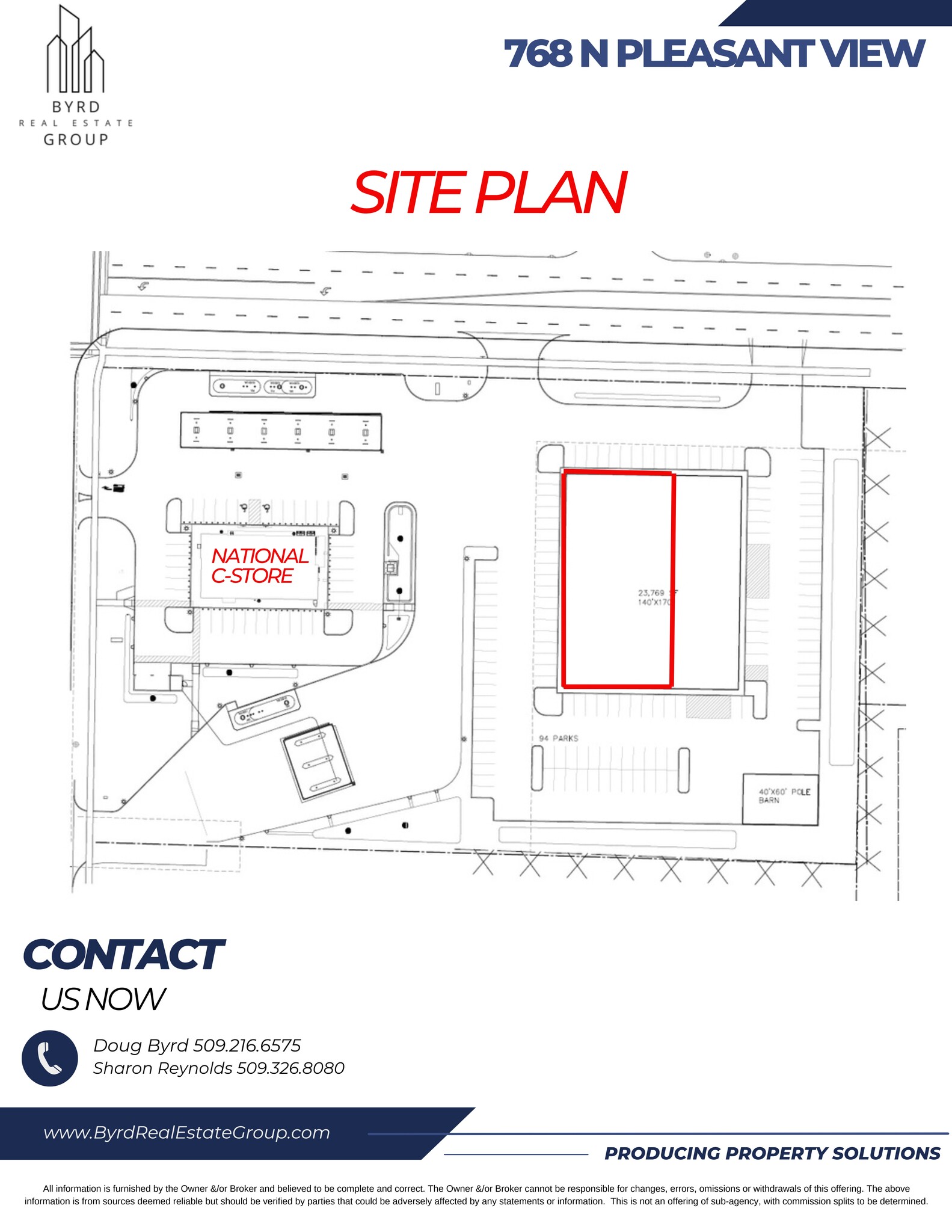 768 N Pleasant View Rd, Post Falls, ID for lease Site Plan- Image 1 of 1