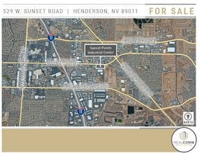529 W Sunset Rd, Henderson, NV - Aérien Vue de la carte