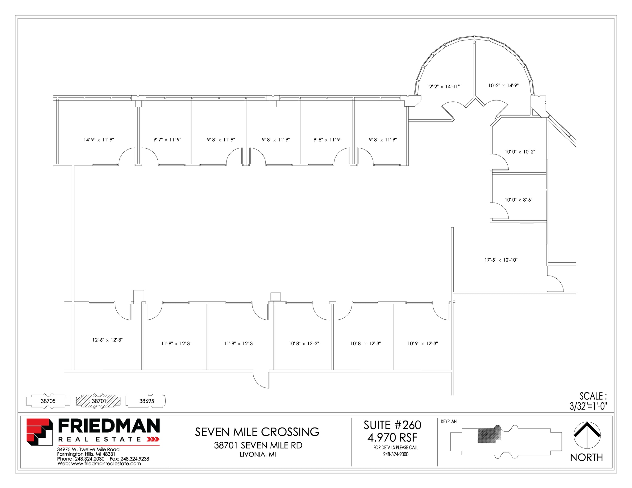 38705 7 Mile Rd, Livonia, MI à louer Plan d’étage- Image 1 de 1